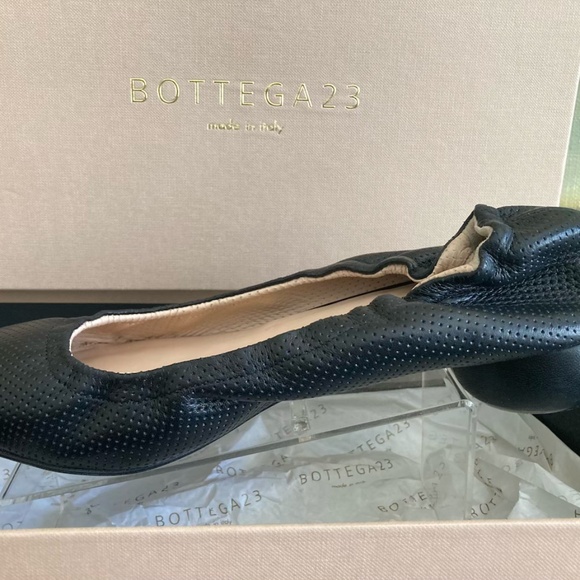 Marilyn’s by Bottega23 Black Perforated Leather Ballet Flats – Made in Italy 🇮 - Picture 15 of 15